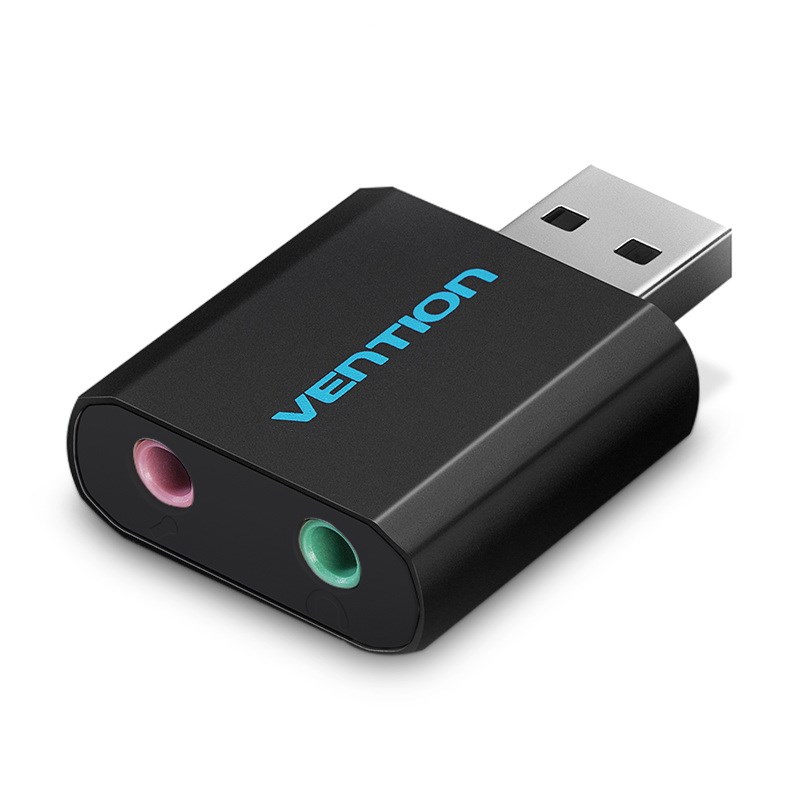Vention USB External Sound Card Black Metal Type