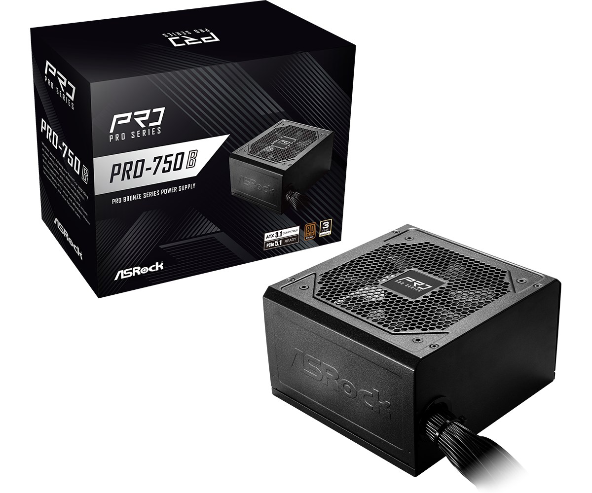 Asrock PRO-750B power supply unit 750 W 24-pin ATX ATX Black