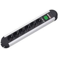 Bachmann Tischsteckdose, 6xDosen(CEE7) Stecker(CEE7), 2m, Mit Schalter, Schwarz, PRIMO