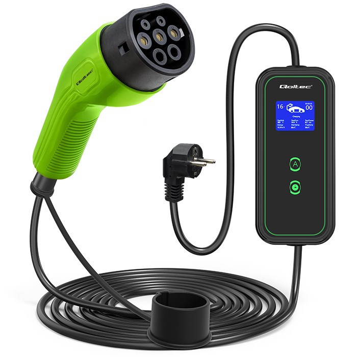 Qoltec Mobile EV Charger 2-In-1 Type2 3.5kW 230V