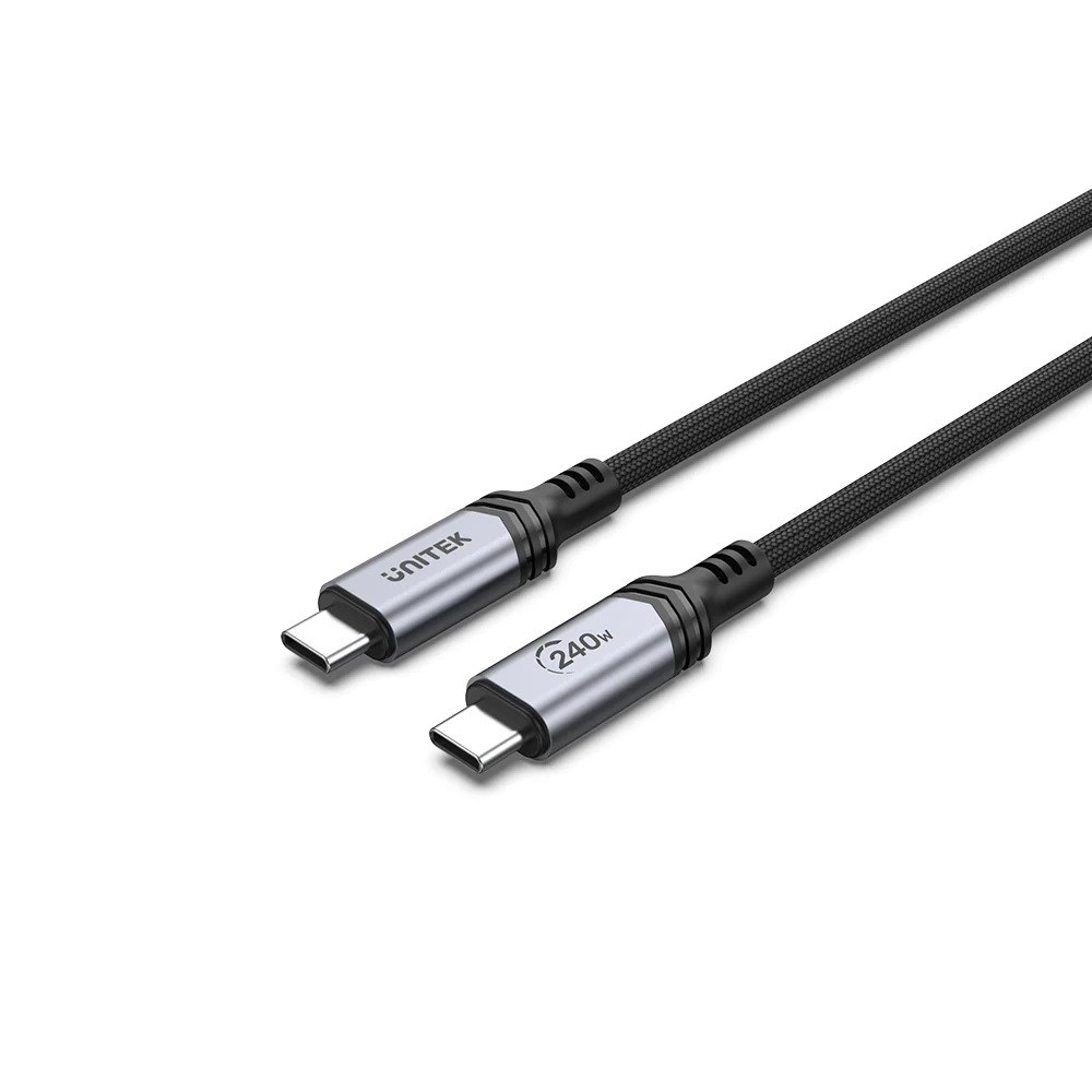 UNITEK C14110GY-2M USB cable USB 3.2 Gen 1 (3.1 Gen 1) USB C 0.48 Gbit/s 240 W Black