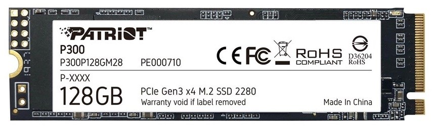 Patriot Memory P300P128GM28 internal solid state drive 128 GB M.2 PCI Express NVMe