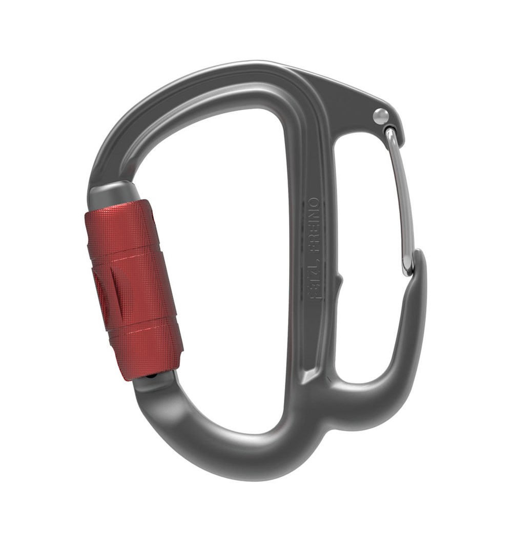 Petzl M042AA00 Climbing Carabiner Locking Carabiner D-Shaped Aluminium Grey 1 Pc(S)