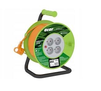 Acar PZ-4Z/OTM H05VV-F 3G1.0 20M Retractable Extension Cable