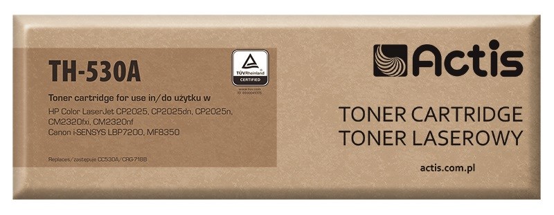 Actis TH-530A toner (replacement for HP 304A CC530A, Canon CRG-718B; Standard; 3600 pages; black)