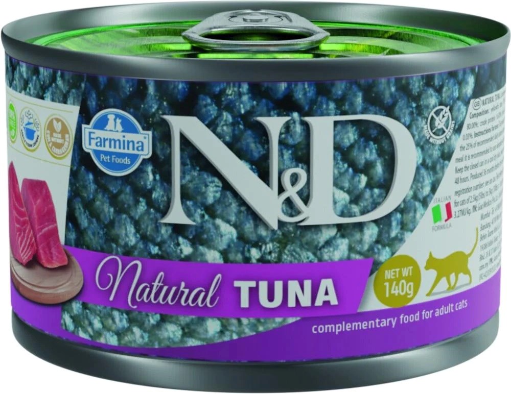 FARMINA N D Cat Natural Tuna - Wet Cat Food - 140 G