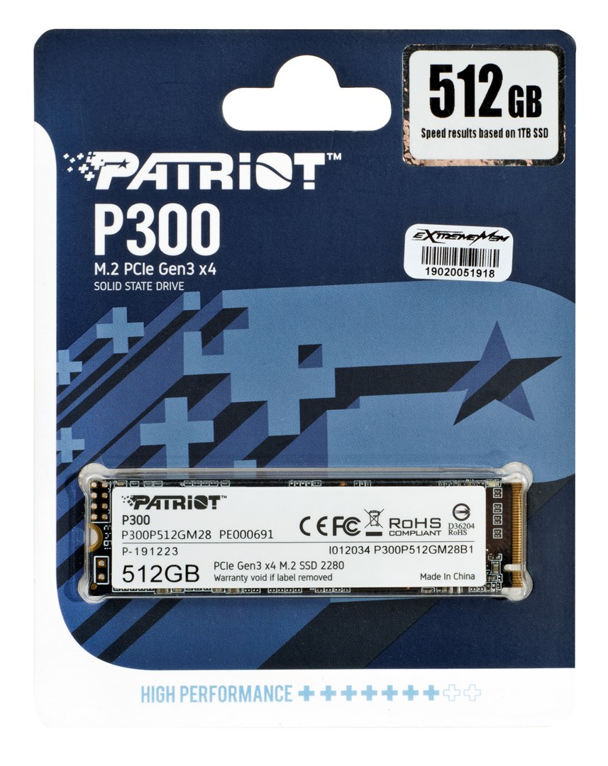 Patriot Memory P300P512GM28 internal solid state drive 512 GB M.2 PCI Express NVMe