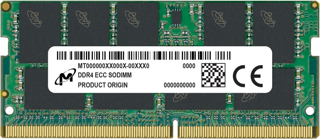 Micron MTA9ASF2G72HZ-3G2R memory module 16 GB 1 x 16 GB DDR4 260-pin SO-DIMM ECC