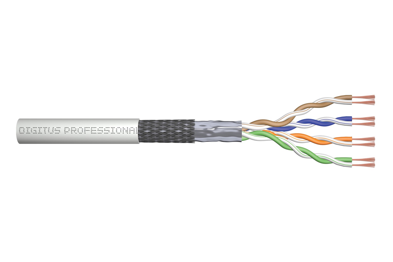 CAT 5e SF/UTP twisted pair patch cord, raw