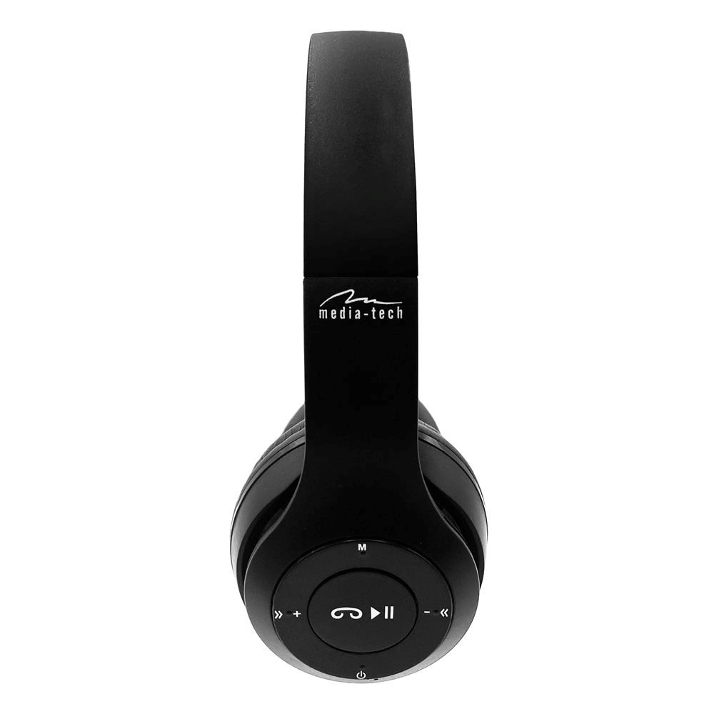 MEDIA-TECH EPSILION BT MT3591 Wireless Headphones Bluetooth 4.2 Microphone Radio FM Black