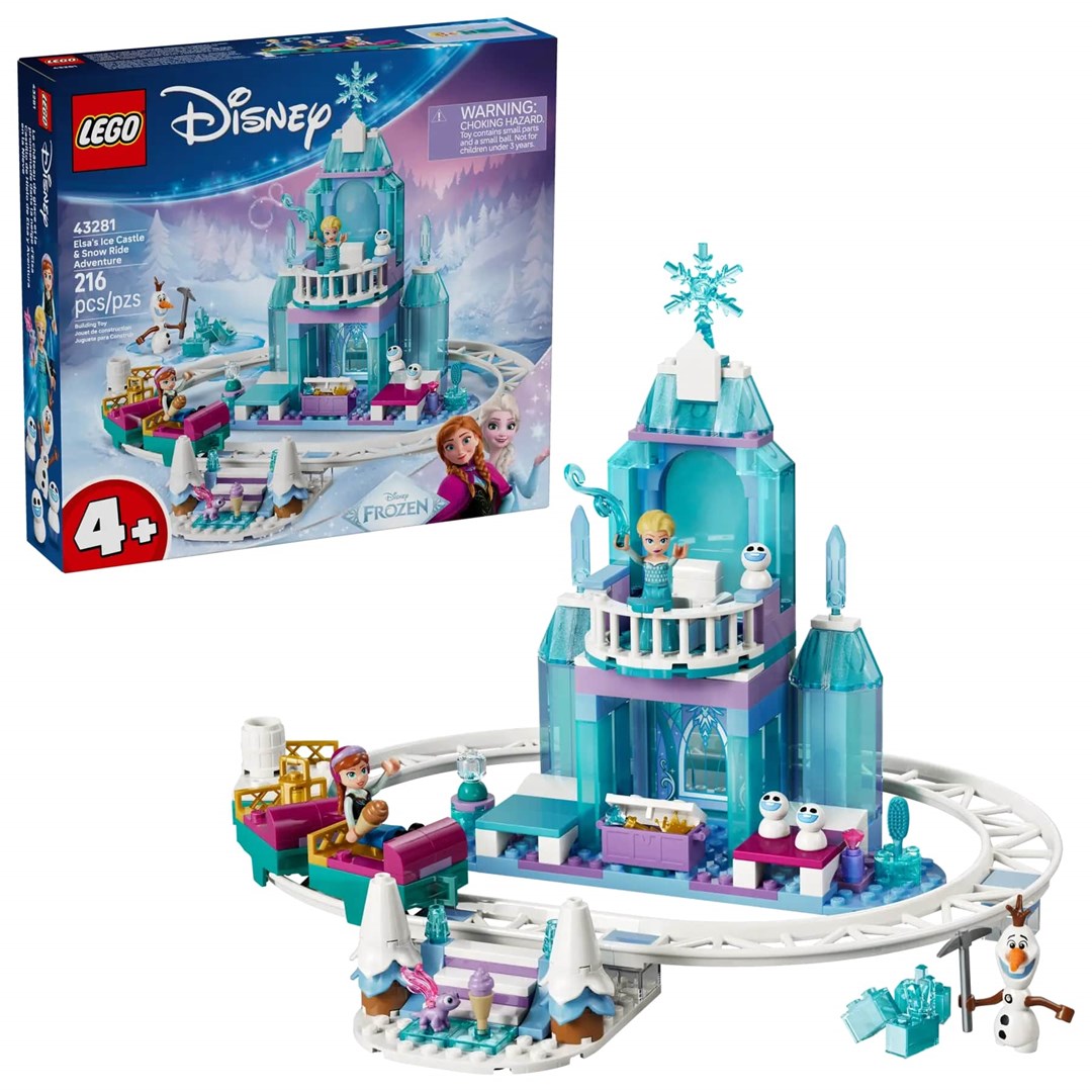 LEGO DISNEY 43281 Elsa'S Ice Castle And Snow Ride Adventure