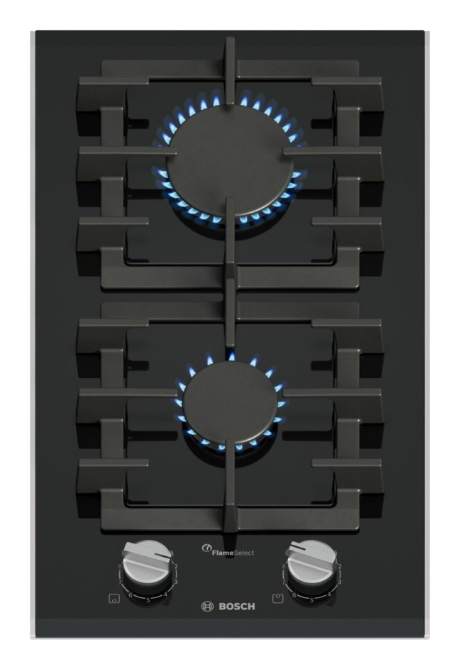 Bosch Serie 8 PRB3A6I40 Hob Black Built-In 30 Cm Gas 2 Zone(S)