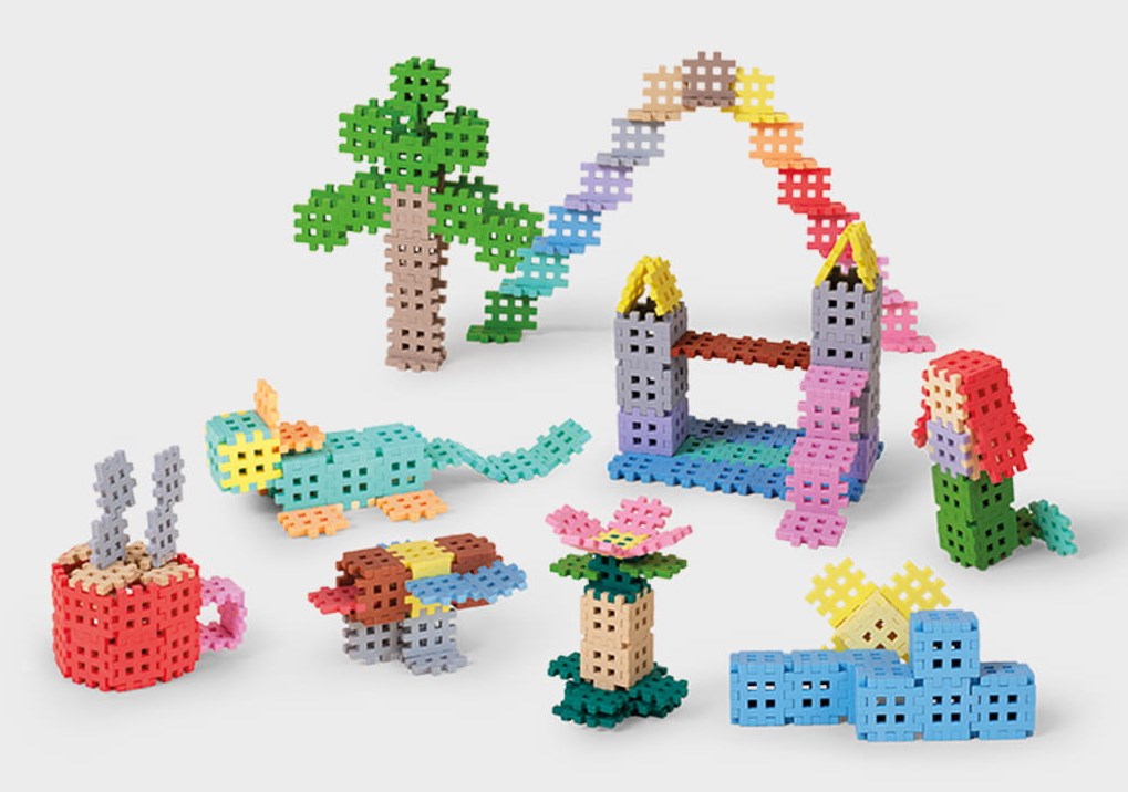 MARIOINEX Mini Waffle Pastel Building Blocks 300 Pieces