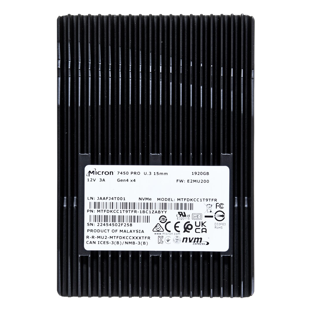 Micron 7450 PRO 1.92 TB U.3 PCI Express 4.0 NVMe 3D TLC NAND