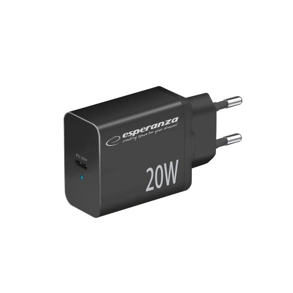 Esperanza EZC104K Mains Charger 20W Black