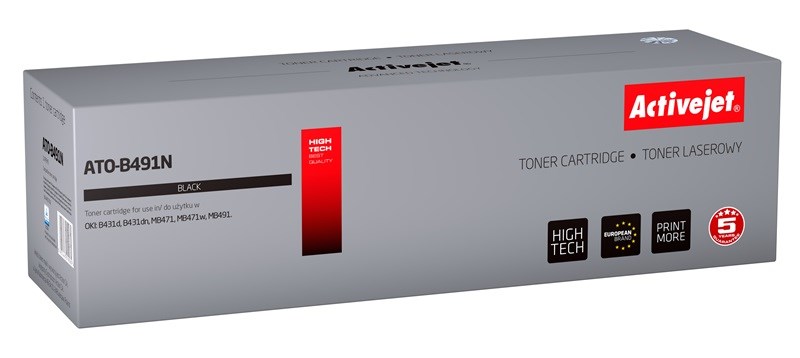 Activejet ATO-B491N toner (replacement for OKI 44917602; Supreme; 12000 pages; black)