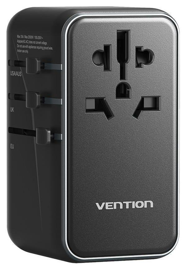 Adapter With Vention 100W Charger 1xUSB-A 3xUSB-C