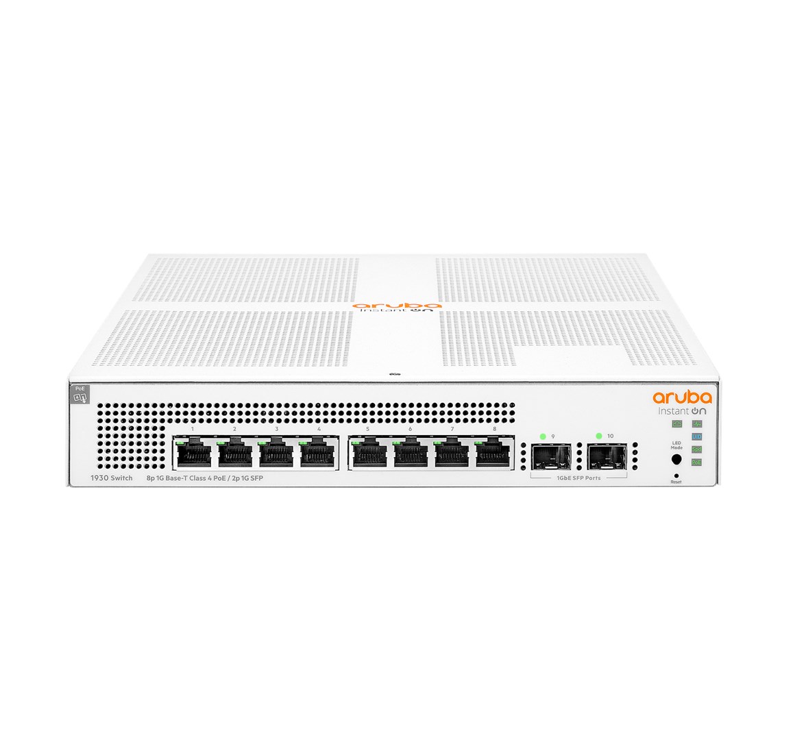 HPE Aruba Networking Networking Instant On Switch 8p Gigabit CL4 PoE 2p SFP 124W 1930