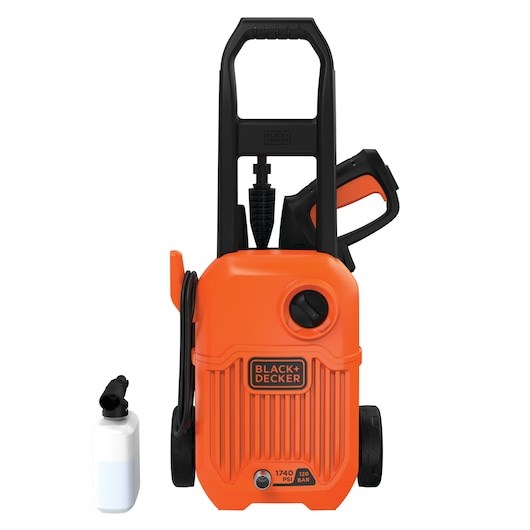 Black Decker BEPW1650-QS Pressure Washer Compact Electric 330 L/H Orange