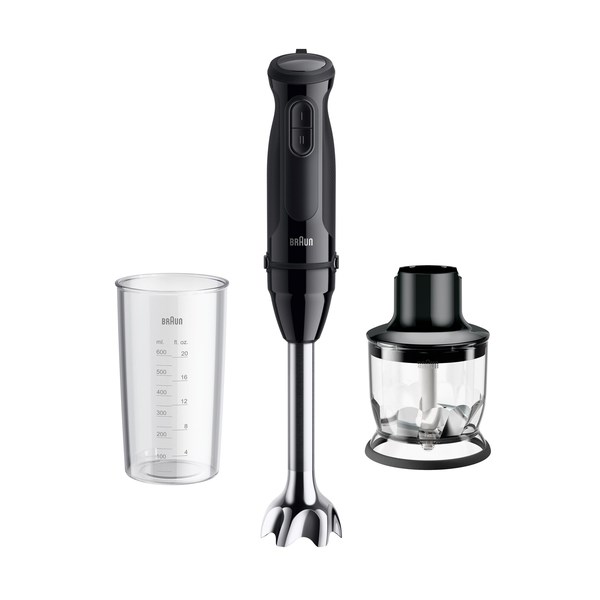 Braun MultiQuick 3 MQ30201M 0.6 L Immersion blender 900 W Black, Satin steel