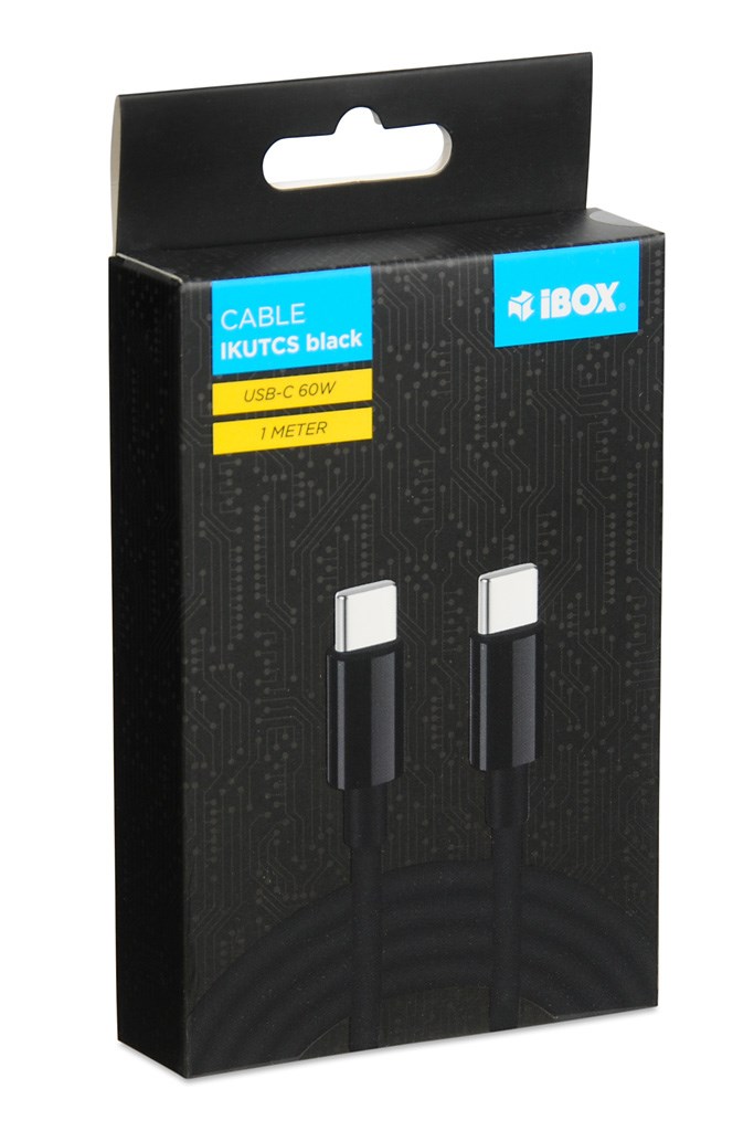 IBOX IKUTC USB-C Cable 60W 1m Black