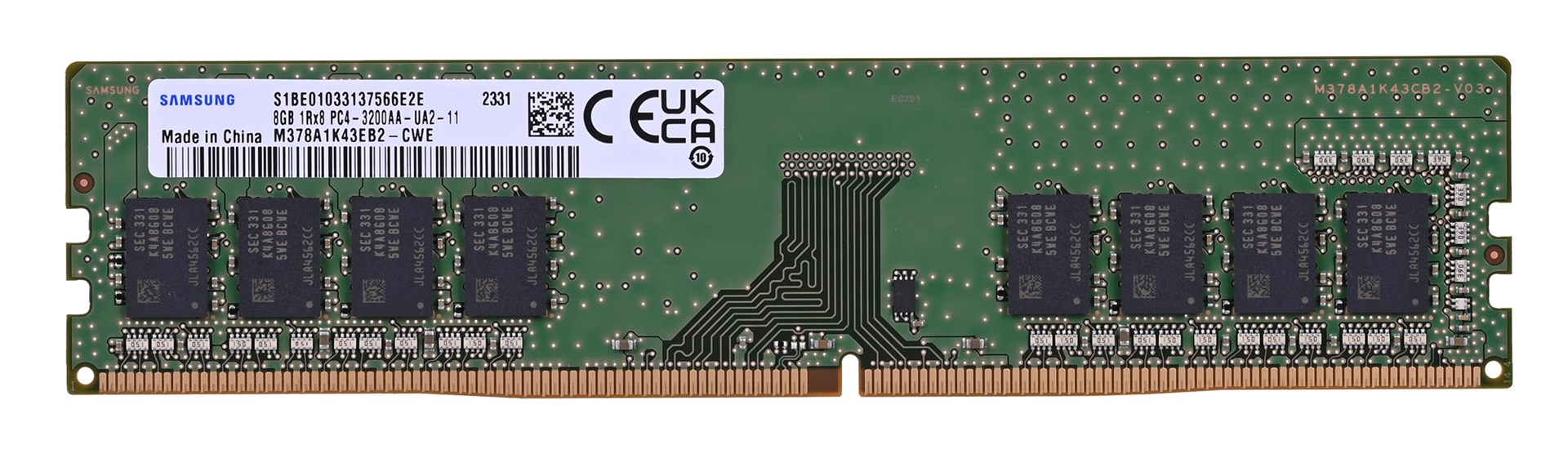 Samsung M378A1K43EB2-CWE memory module 8 GB 1 x 8 GB DDR4 288-pin DIMM