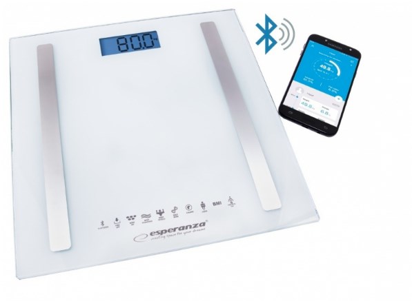 Esperanza EBS016W Personal Scale Square White Electronic Personal Scale