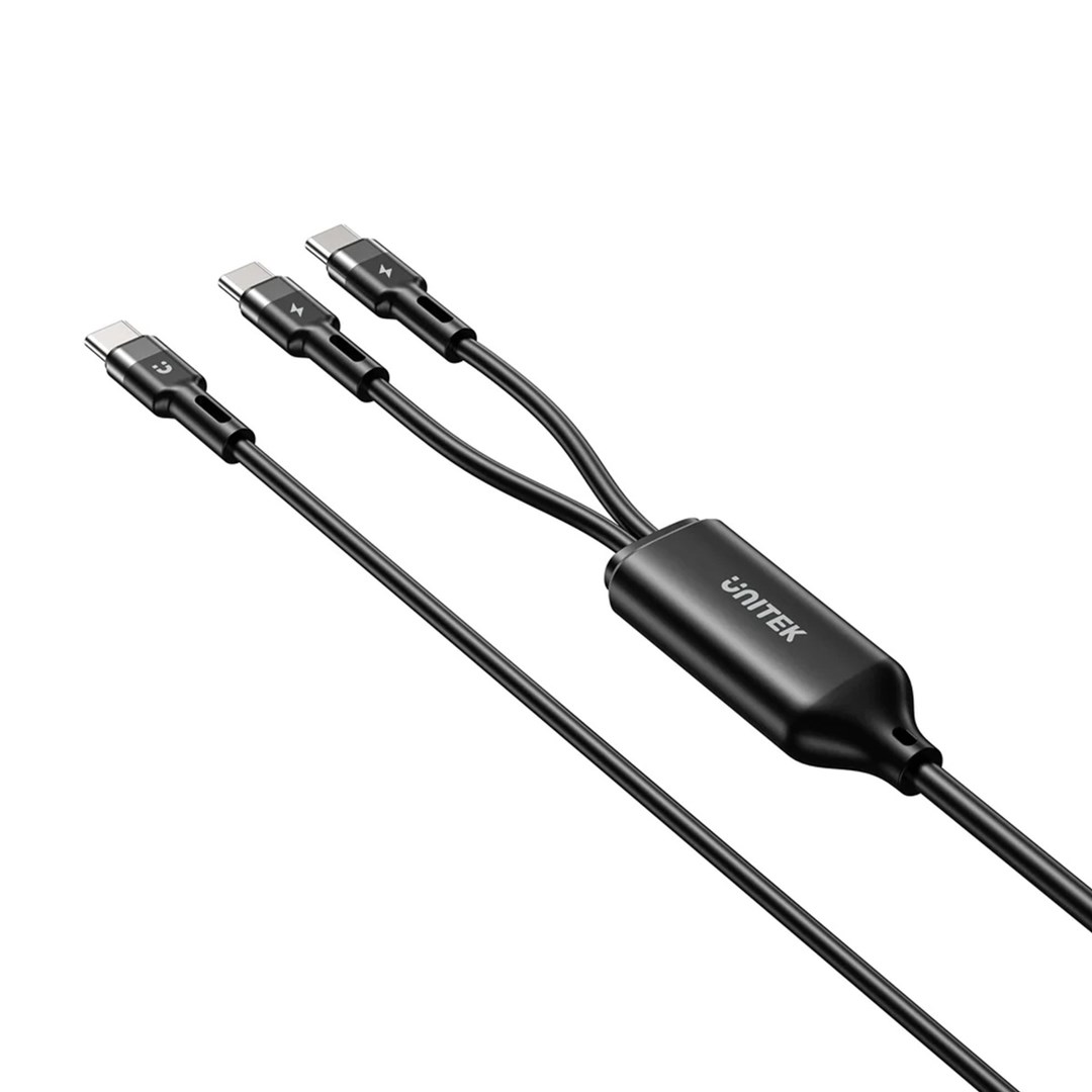 UNITEK USB-C 2-In-1 PD 100W SILICONE CABLE 1.8M