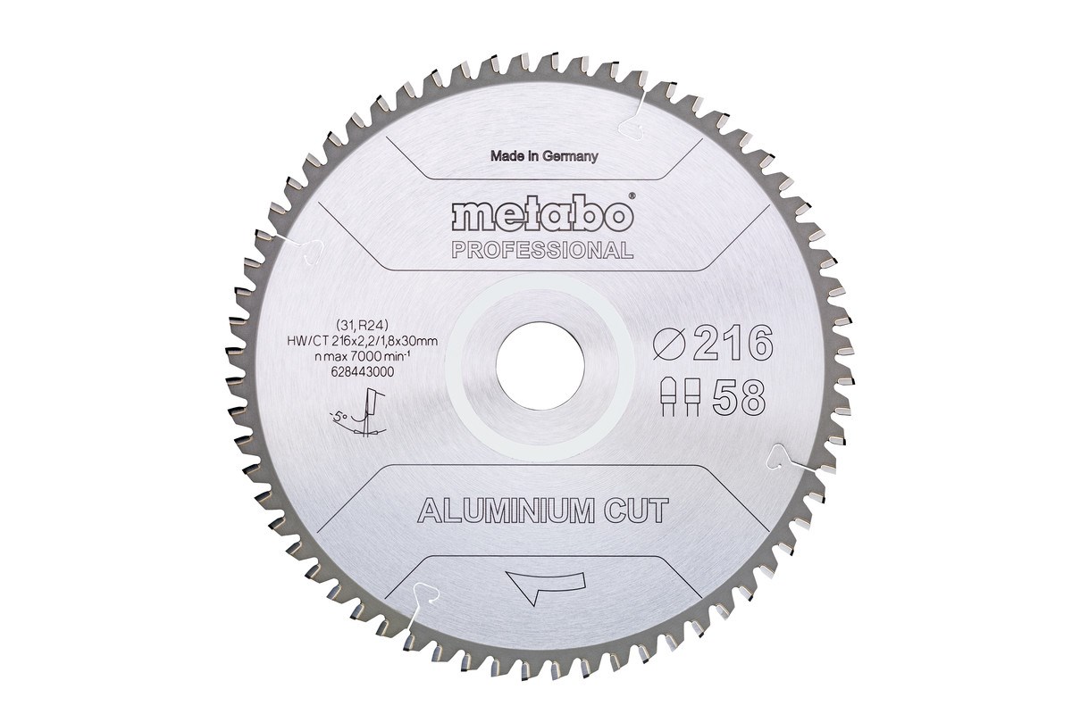 METABO Saw Blade FZ/TZ 216x30x58z For Aluminium