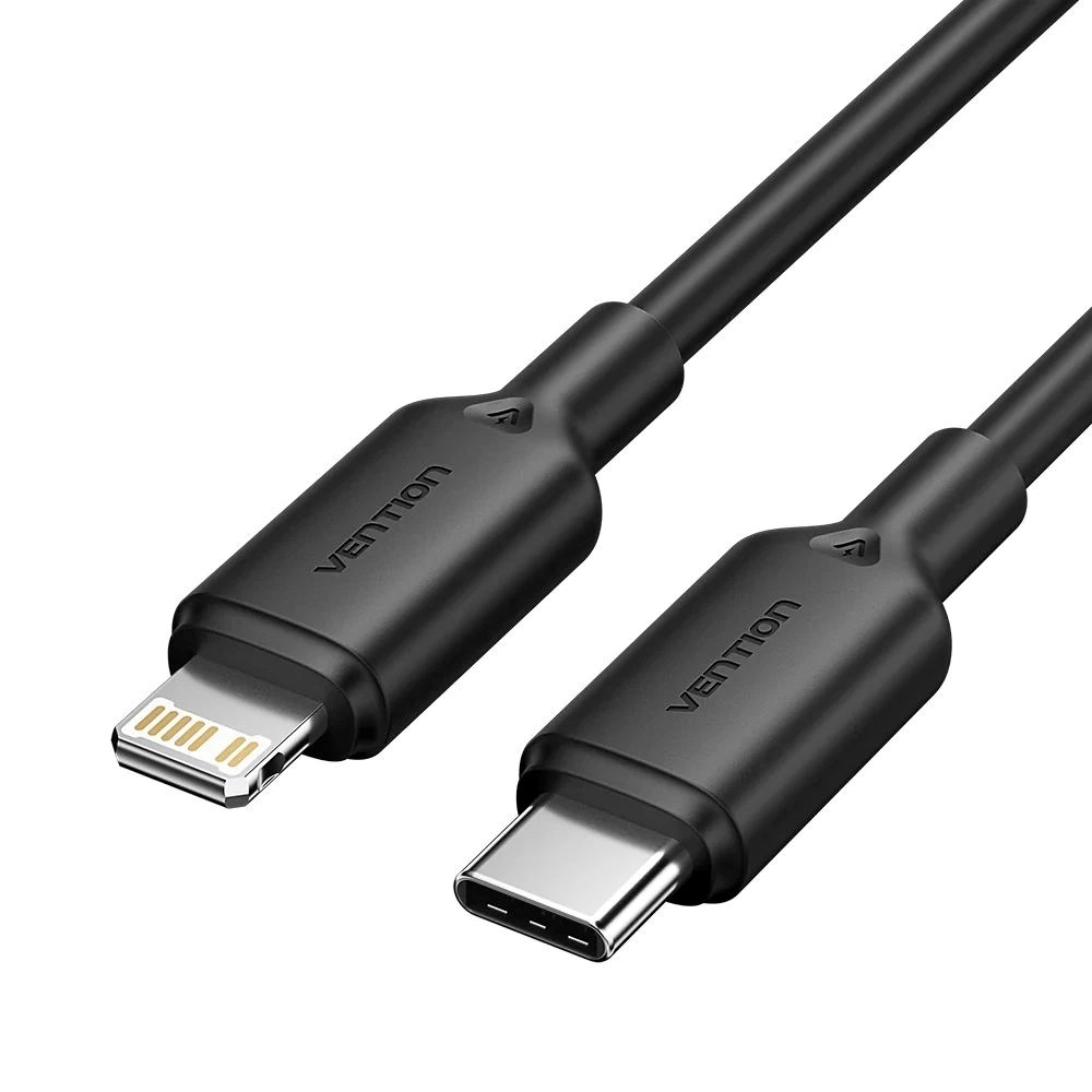 Vention LAKBF lightning cable 1 m Black