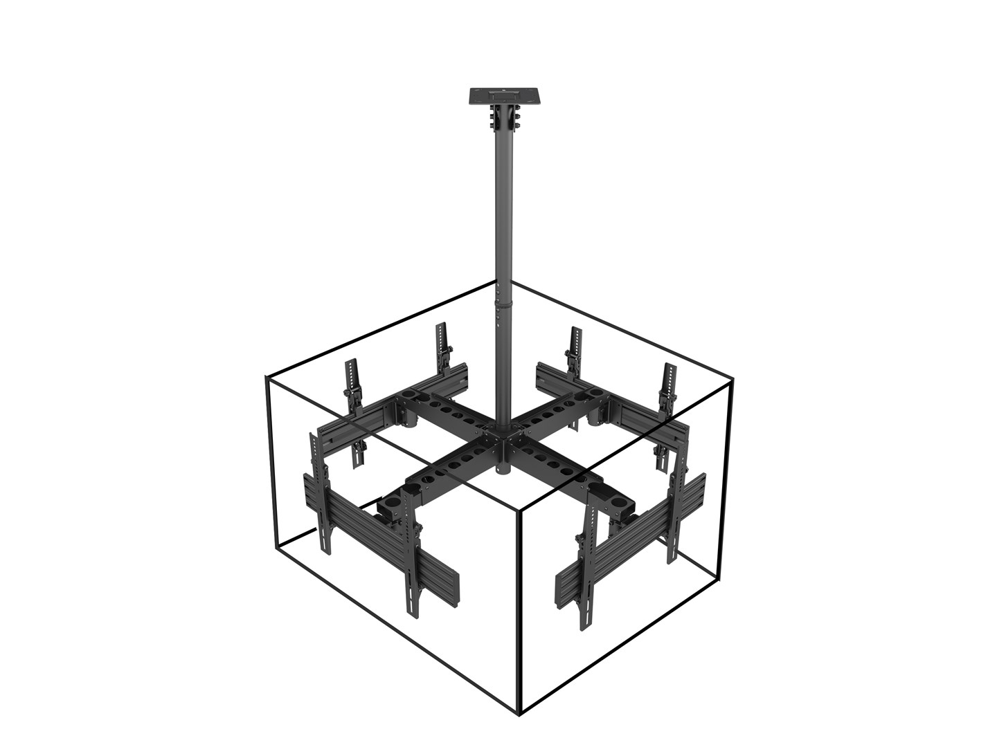 Equip 32"-65" Ceiling Mount Quad Screen TV Bracket