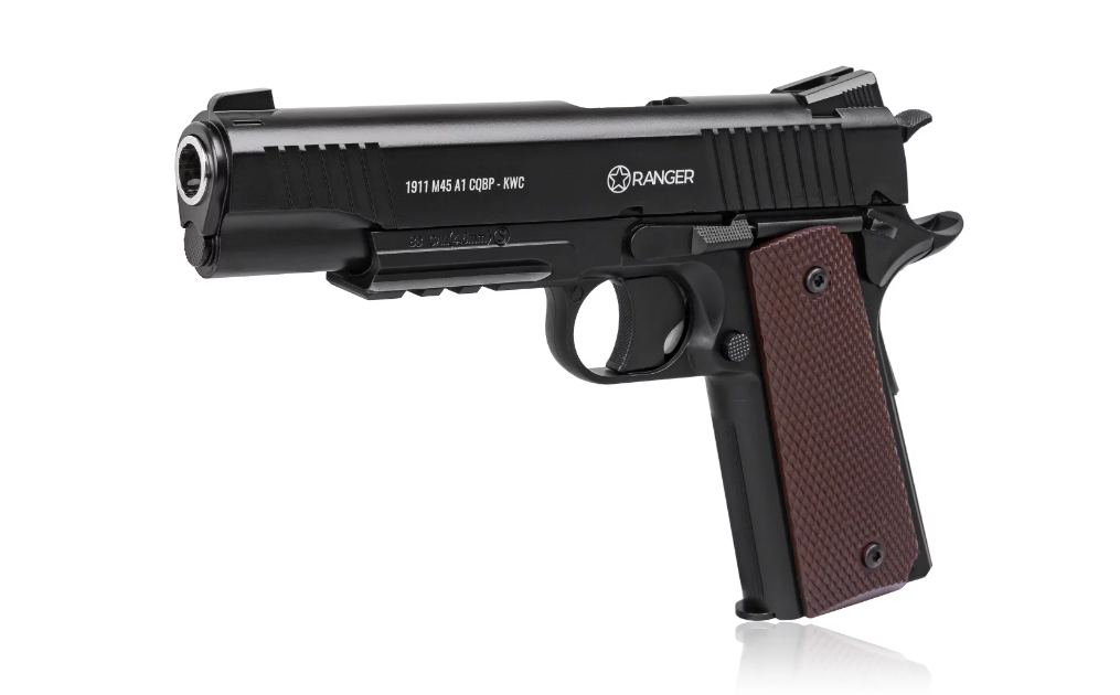 Air Rifle Pistol Ranger 1911 M45A1 CQBP K.4 5BBS 21-Shots Metal SLIDE KWC