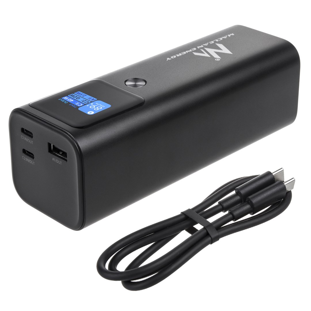 Mobile Battery Power Bank Maclean 24600mAh Power Delivery (PD) 140W Fast/Quick/Super Charge 88.56Wh 2x Type-C USB MCE335