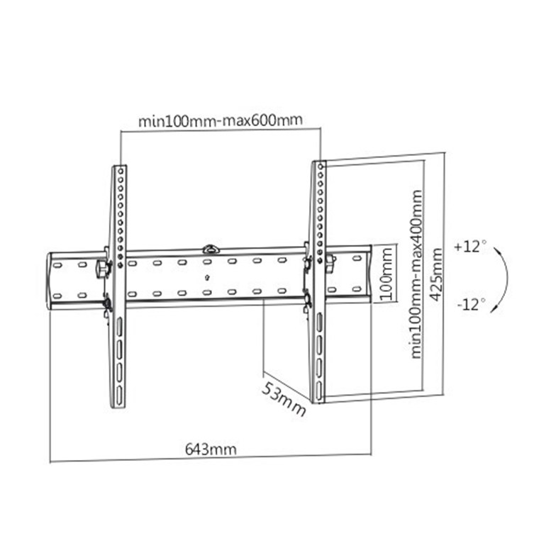 Gembird WM-70T-02 TV Mount/Stand 177.8 Cm (70 ) Black