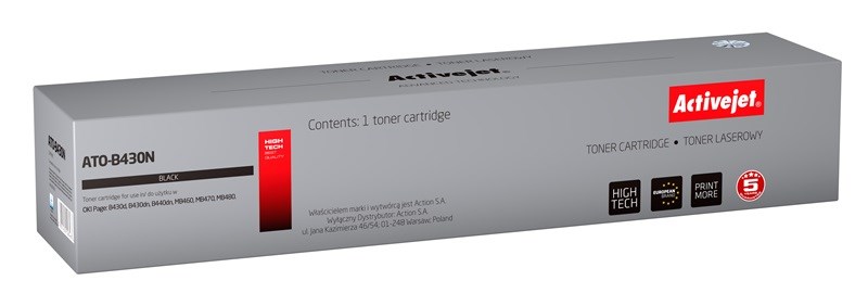 Activejet ATO-B430N toner (replacement for OKI 43979202; Supreme; 7000 pages; black)