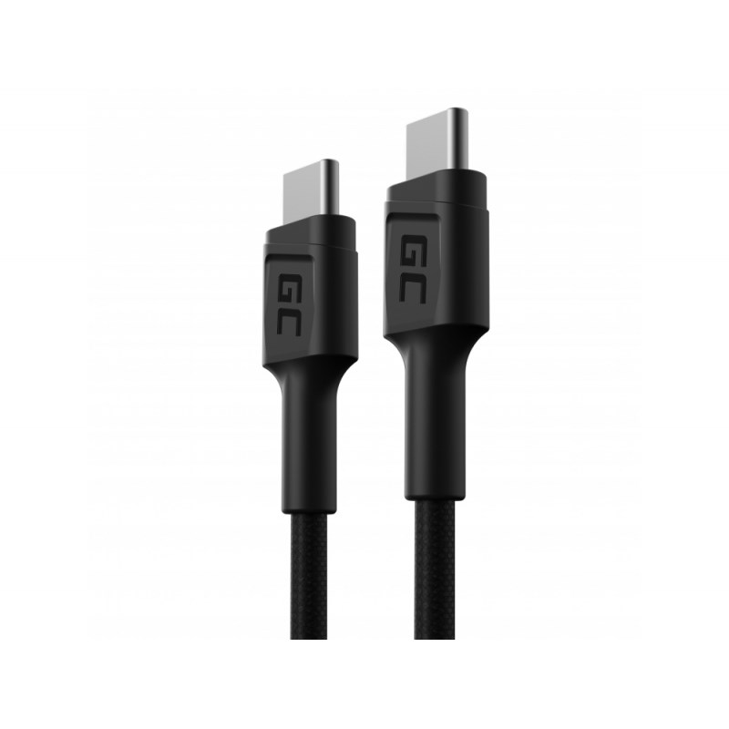 Green Cell KABGC31 USB cable USB 2.0 0.3 m USB C 0.48 Gbit/s 60 W Black