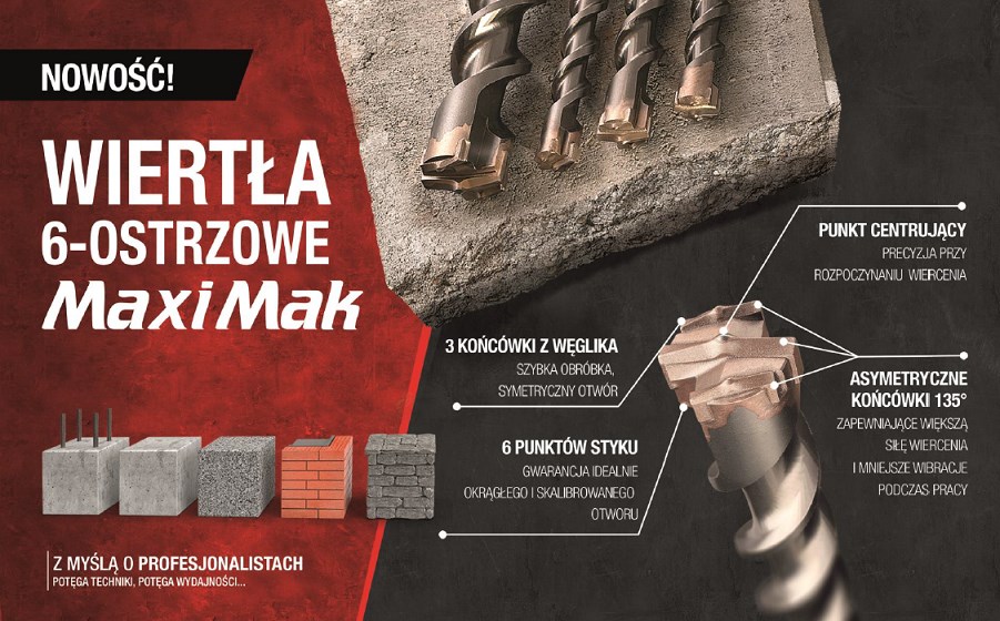 MAKITA SDS MAX DRILL BIT 18x 200x 340mm MAXI MAK 6-FLUTE