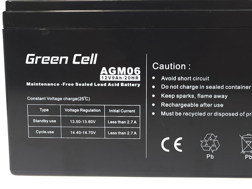 Green Cell AGM06 UPS battery Sealed Lead Acid (VRLA) 12 V 9 Ah