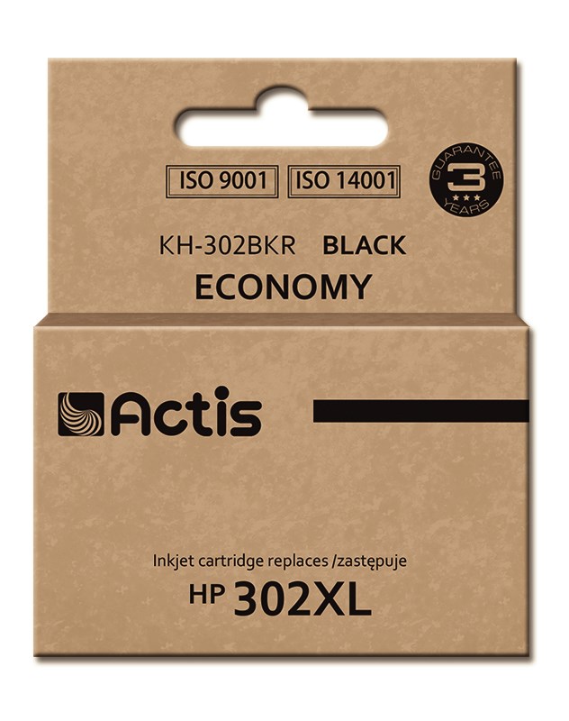 Actis KH-302BKR ink (replacement for HP 302XL F6U68AE; Premium; 15 ml; black)