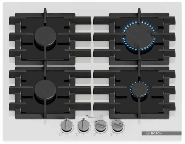 Bosch Serie 6 PPP6A2I40 Gas Hob White Black
