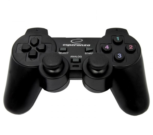 Esperanza EG102 Gaming Controller Black USB 2.0 Gamepad Analogue / Digital PC Playstation 3