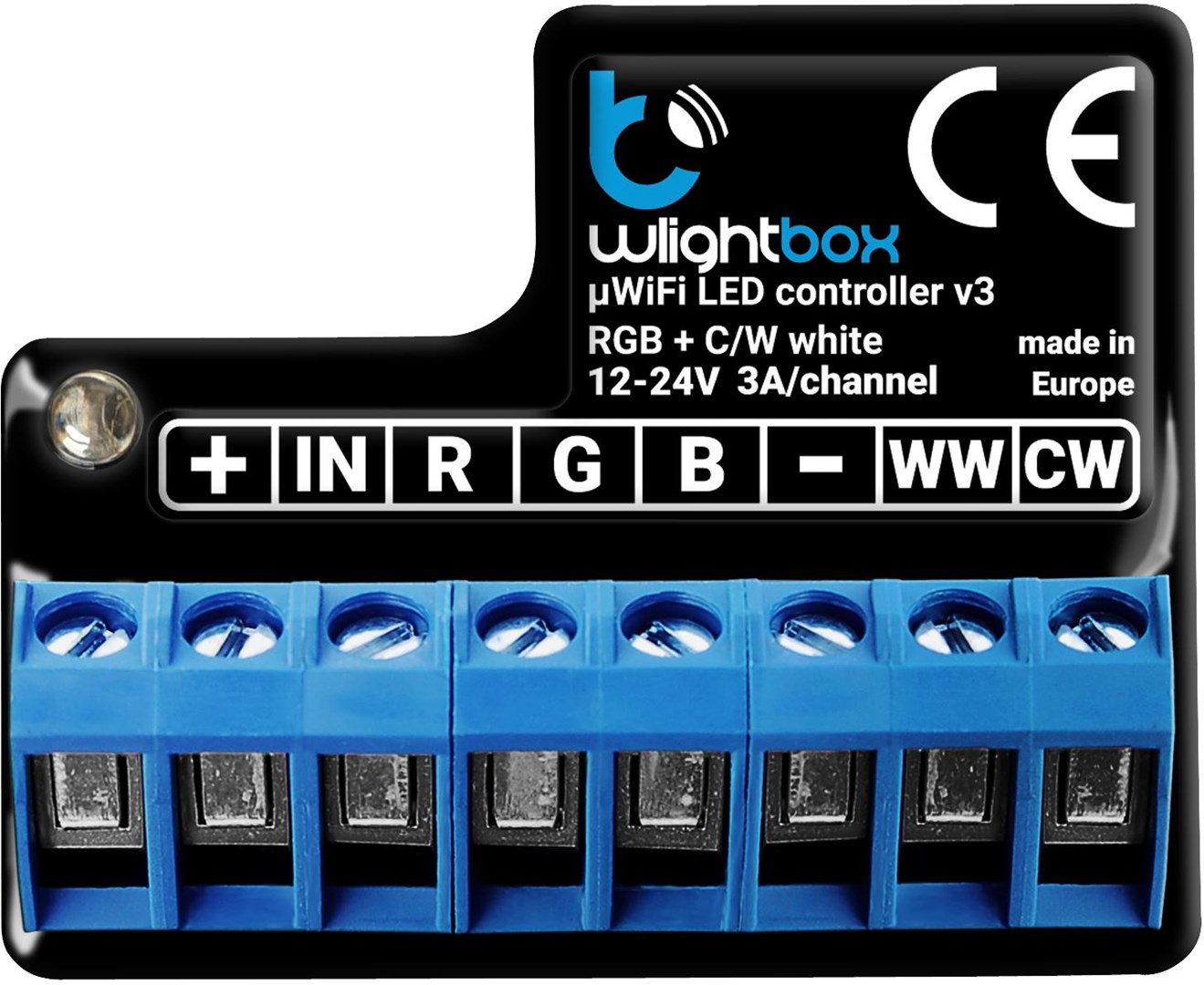 BLEBOX WLightBox V3 WiFi I/O Module 1x Input Binary 1x RGBW/CCT LED Output