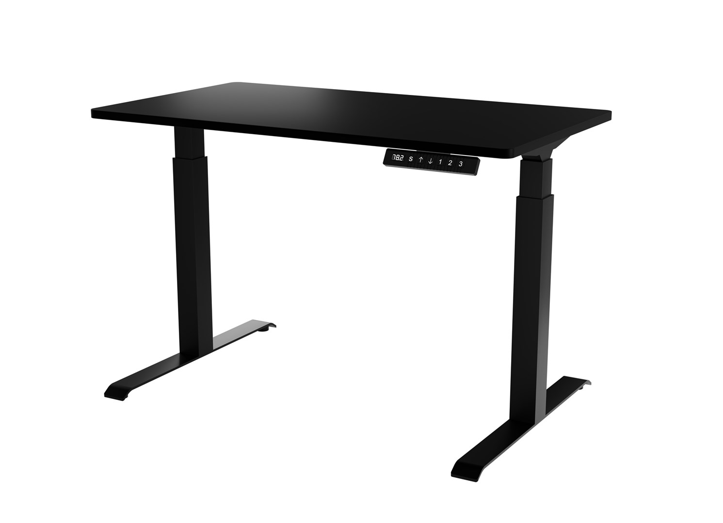 Desk With Electric Height Adjustment MOON 121x67x72-120 Black