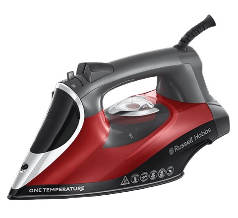 Russell Hobbs 25090-56 Iron Dry Steam Iron Ceramic Soleplate 2600 W Black Grey Red