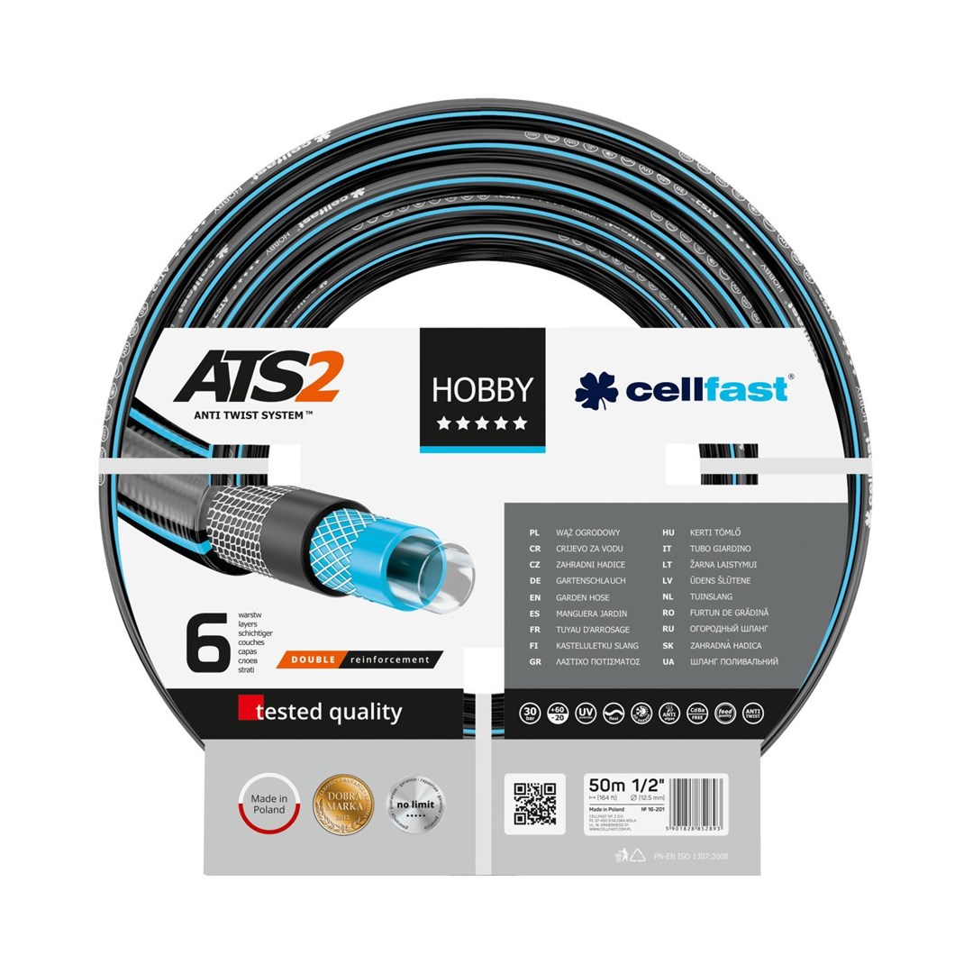 CELLFAST 16-201 Garden Hose 50 M Above Ground Black