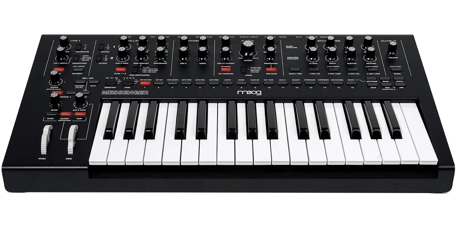 MOOG Messenger - A Monophonic Analog Keyboard Synthesizer