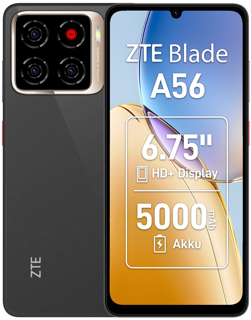 ZTE Blade A56 4/128GB Celestial Black Smartphone