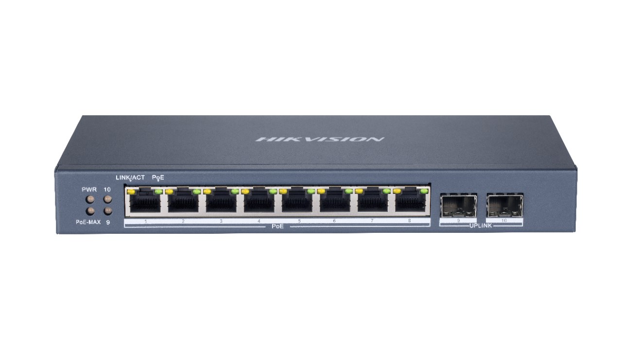 Hikvision DS-3E1510P-SI network switch Managed L2 Gigabit Ethernet (10/100/1000) Power over Ethernet (PoE) Black