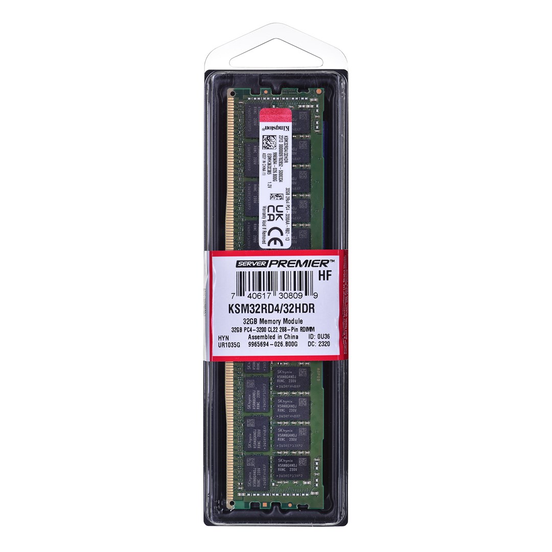 Kingston Technology KSM32RD4/32HDR memory module 32 GB 1 x 32 GB DDR4 288-pin DIMM ECC