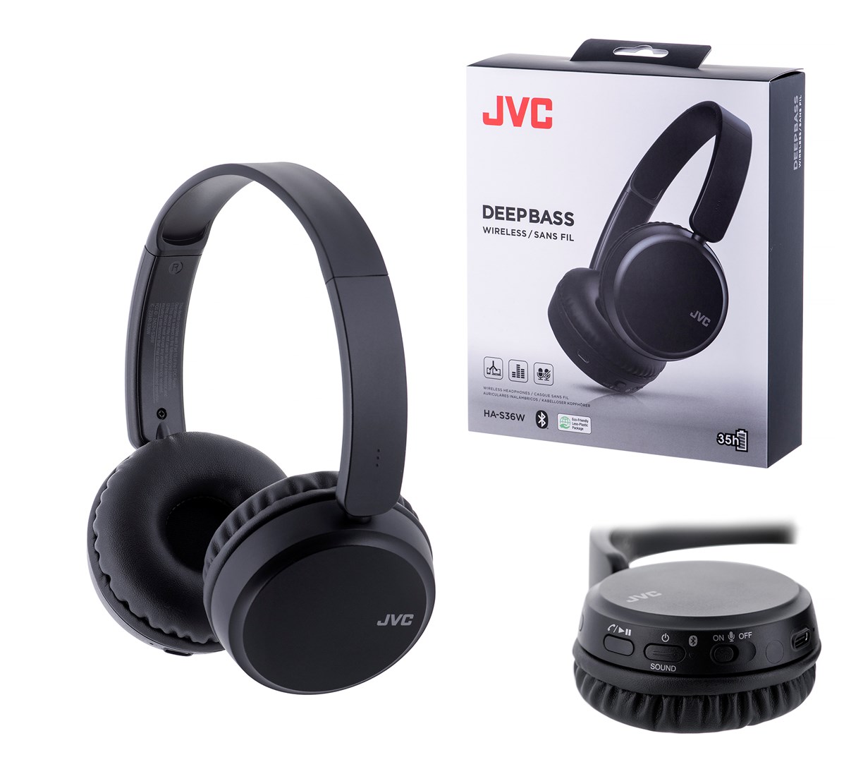 JVC Deep Bass Bluetooth On Ear Black